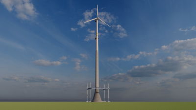 Ekstra høje 3D printede vindmølle tårne produceret på installationsstedet